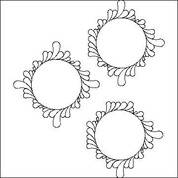 (image for) Triple Irish Chain Feather Wreath-L04554*